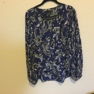 Multi blue dressy top